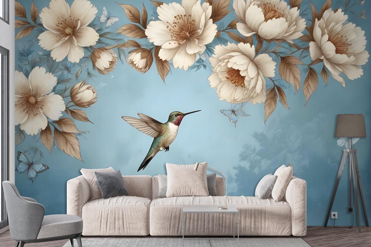 Watercolor Floral Pastel Flower Wallpaper Mural