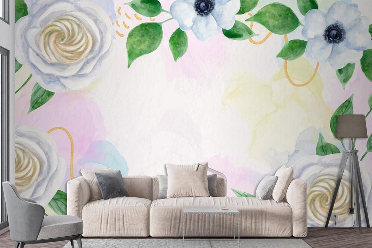 Watercolor Natural Background Wallpaper Mural