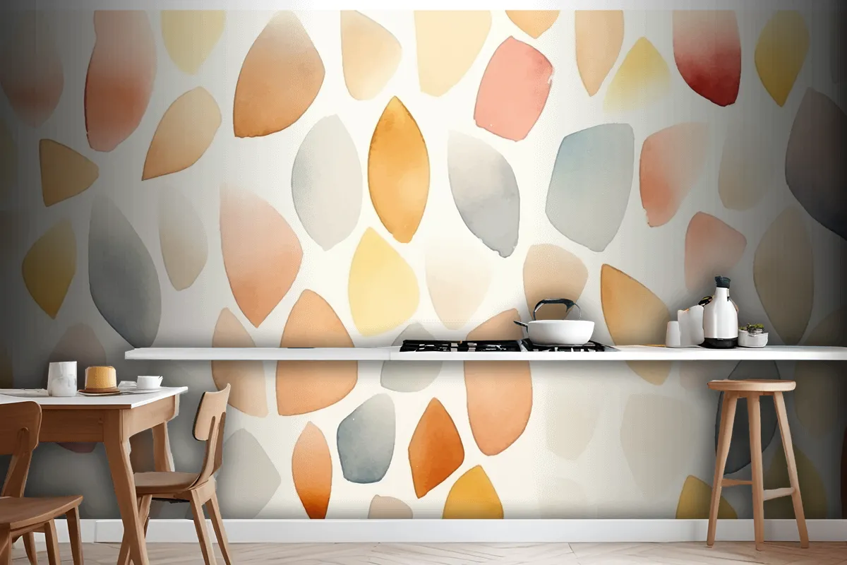 Watercolor Seamless Pattern Kitchen Wallpaper Mural