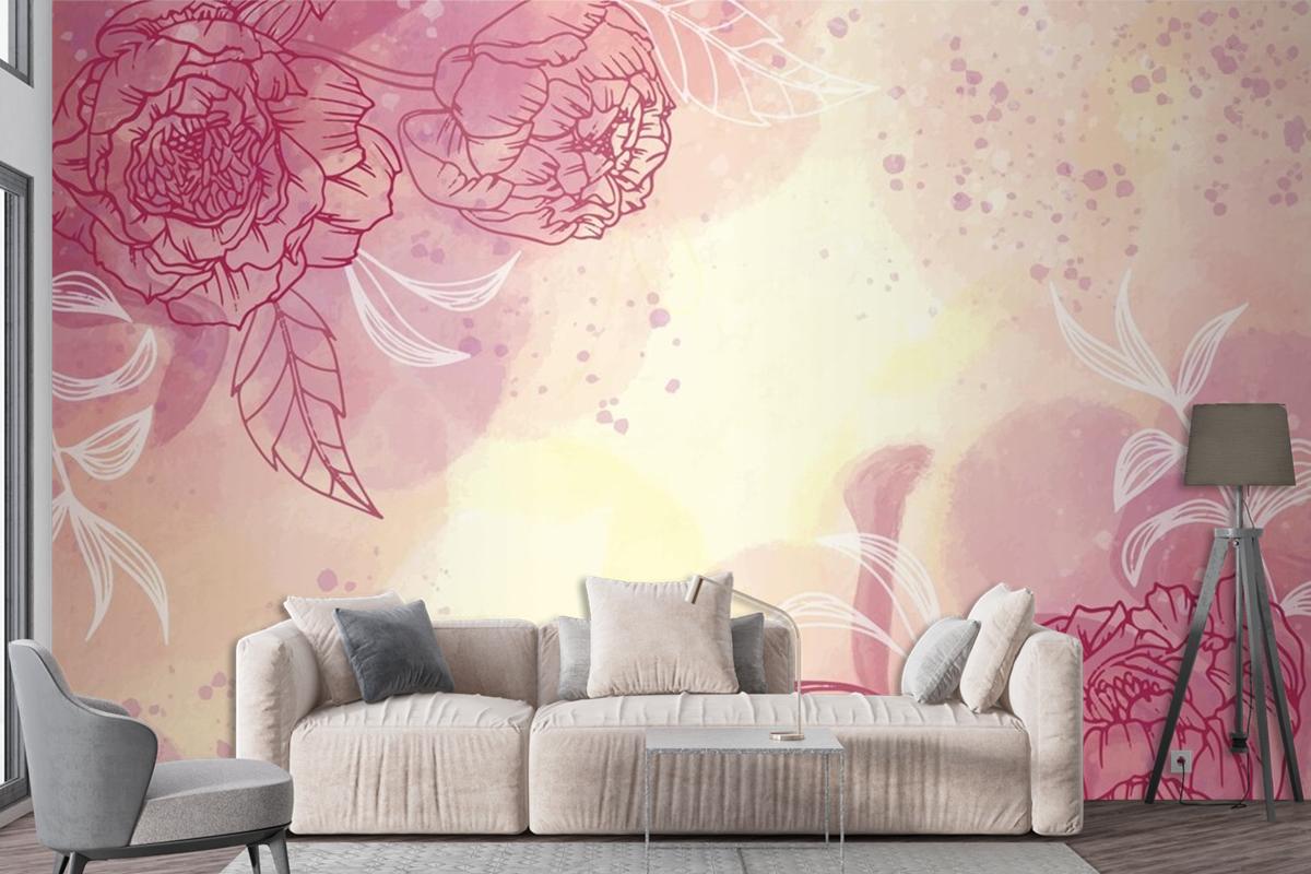 Watercolor Spring Background Wallpaper Mural