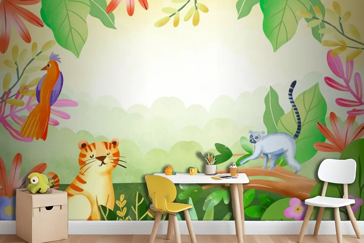 Watercolor World Wildlife Day Background Wallpaper Mural