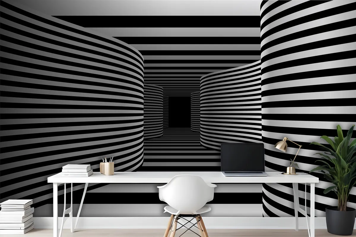 Realistic Optical Illusion Background Wallpaper Mural