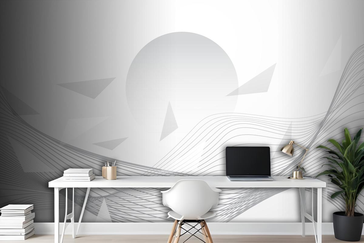 White Abstract Background Theme Wallpaper Mural