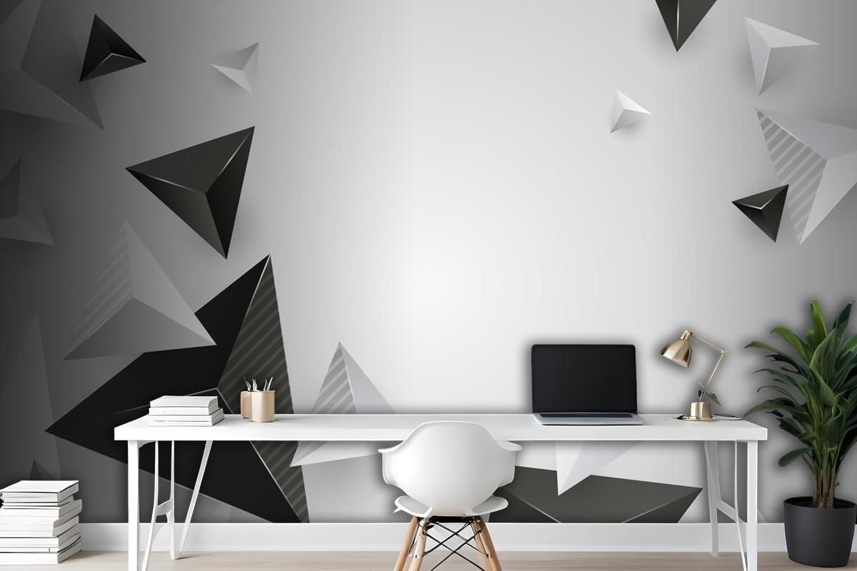 Realistic Polygonal Background Office Wallpaper Mural