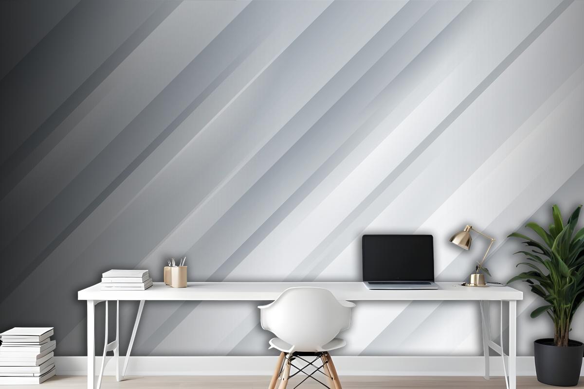 Elegant White Background With Shiny And Shadow Lines Wallpaper Mural