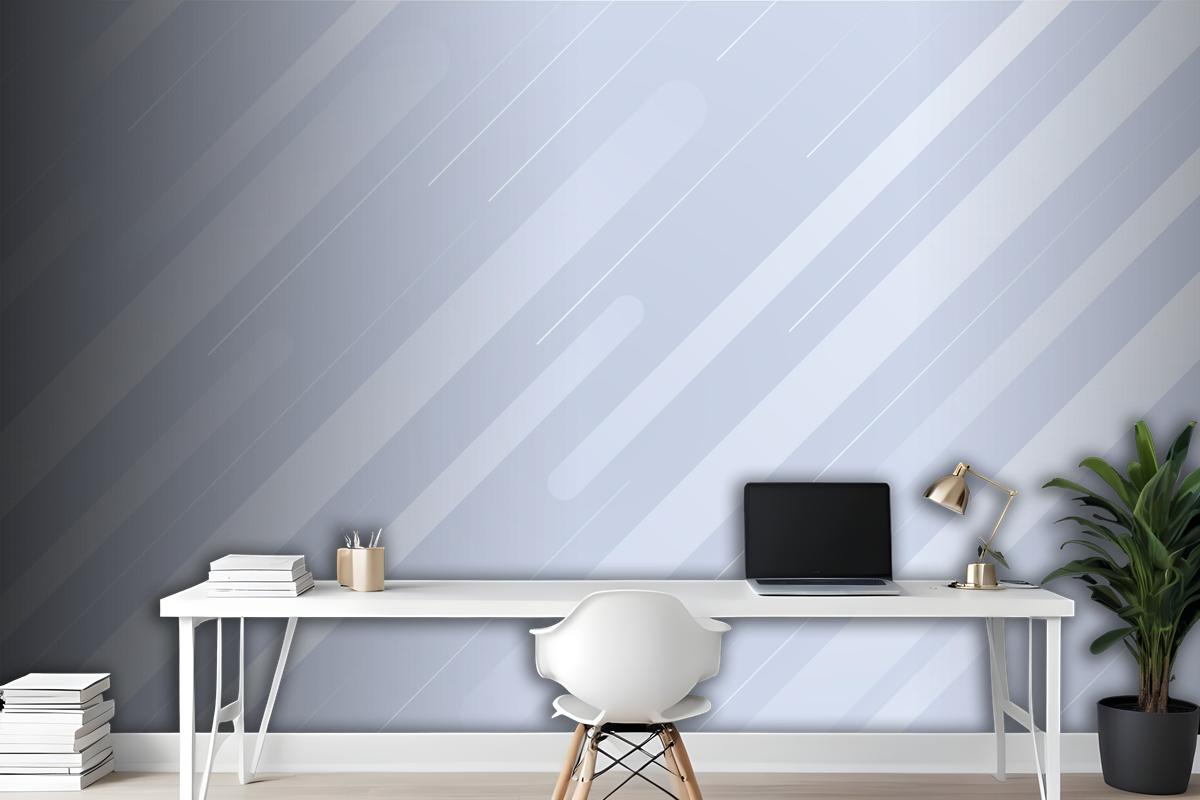 Gradient White Monochrome Background Office Wallpaper Mural