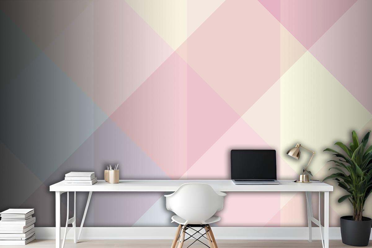 Line With Various Shapes And Colours Different Colored Backdrops Wallpaper Mural