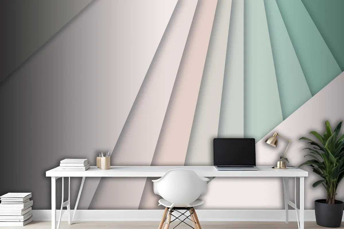 Paper Style Abstract Wallpaper Mural