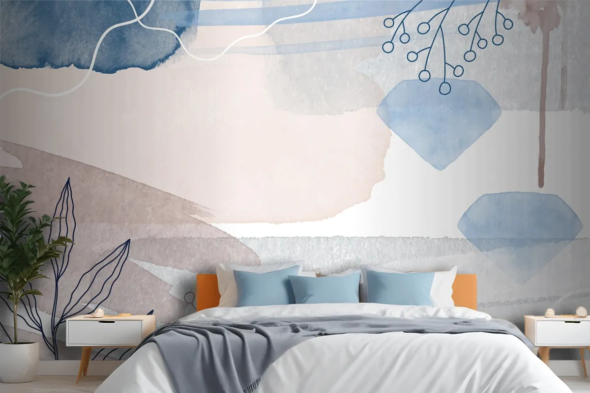 Abstract Watercolor Background Wallpaper Mural