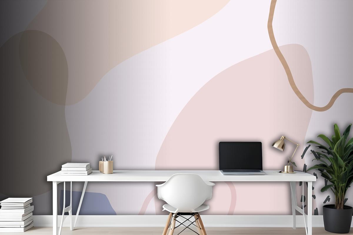 Aesthetic Pastel Abstract Background Wallpaper Mural