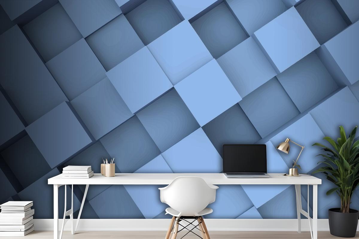 Realistic 3D Geometric Background Wallpaper Mural