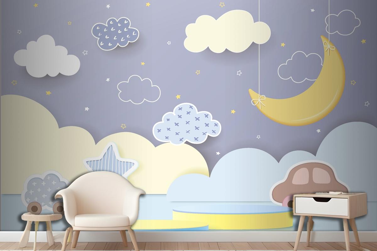 Kids Colorful Podium Product Display Wallpaper Mural