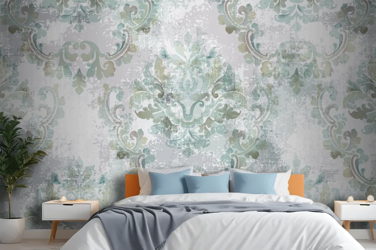 Baroque Texture Pattern Bedroom Wallpaper Mural