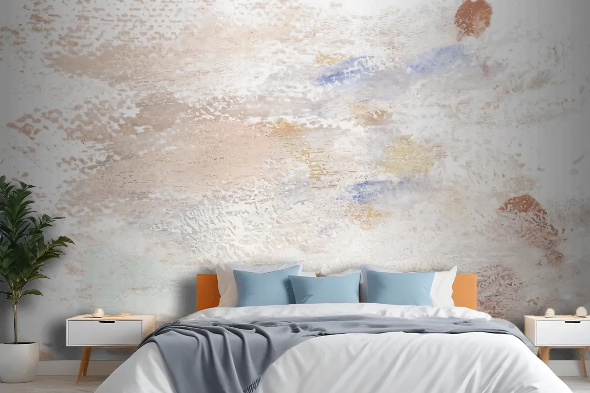 Earth Tone Paint On A Canvas Wallpaper Mural