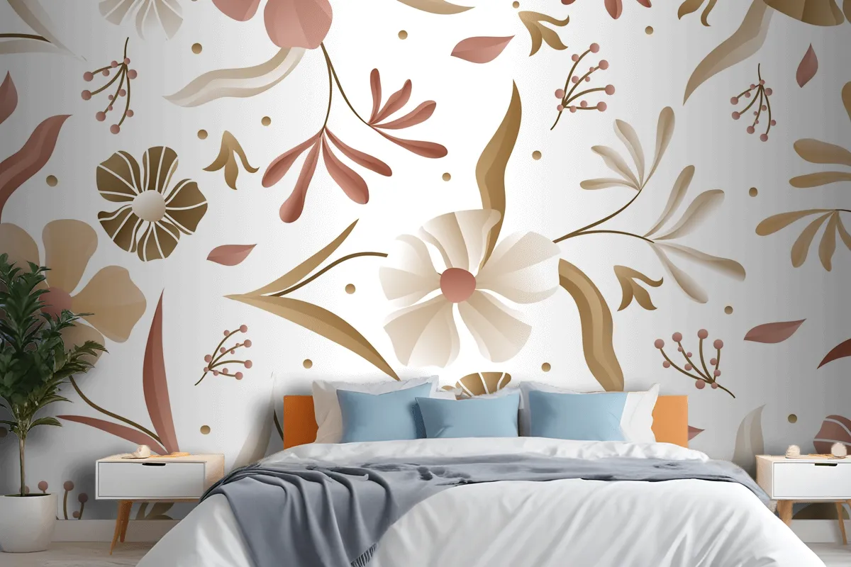 Gradient Monochromatic Pattern Wallpaper Mural