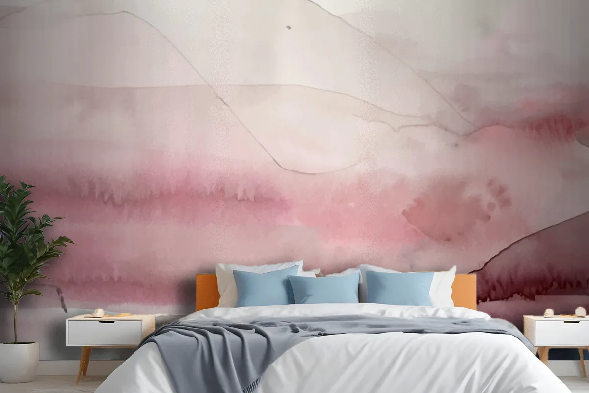 Soft Watercolor Splash Stain Background Wallpaper Mural