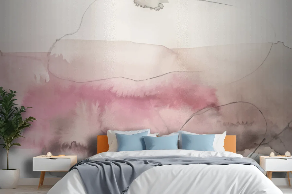 Soft Watercolor Splash Stain Background Wallpaper Mural