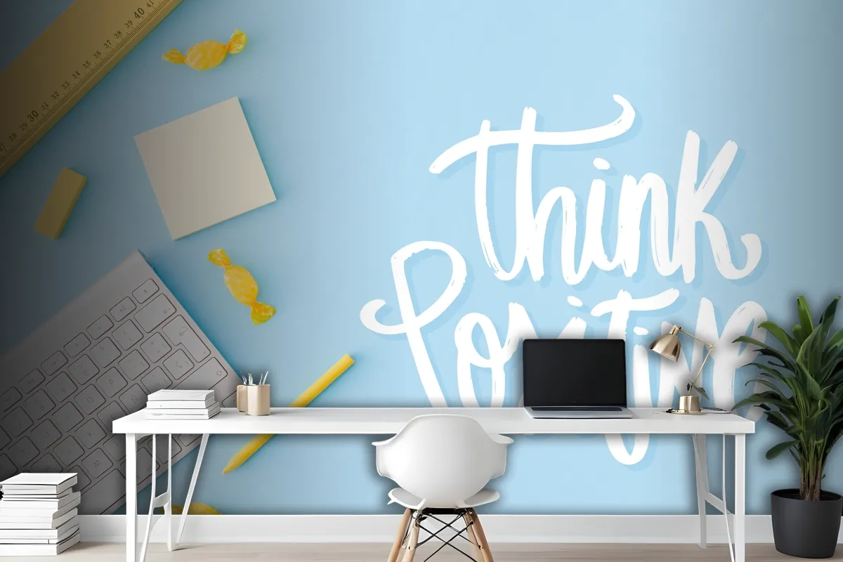 Lettering Style With Photo Wallpaper Mural