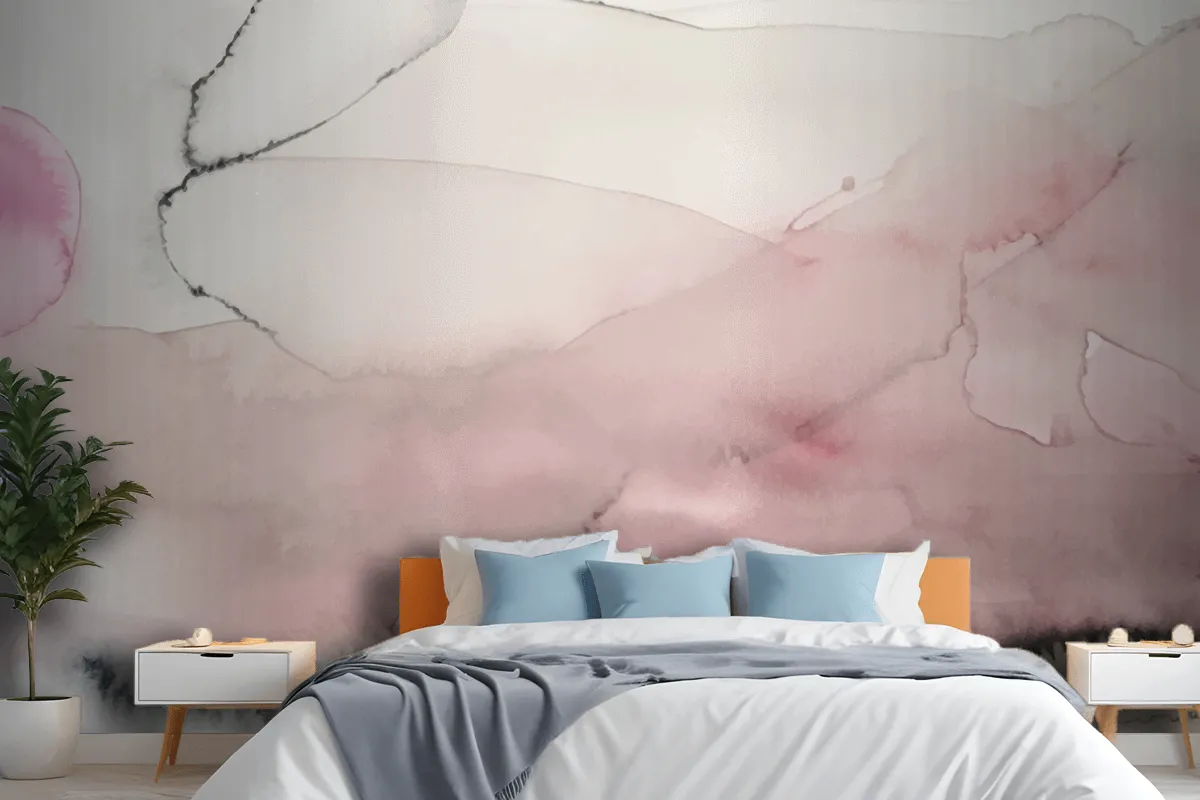 Soft Watercolor Splash Stain Background Wallpaper Mural