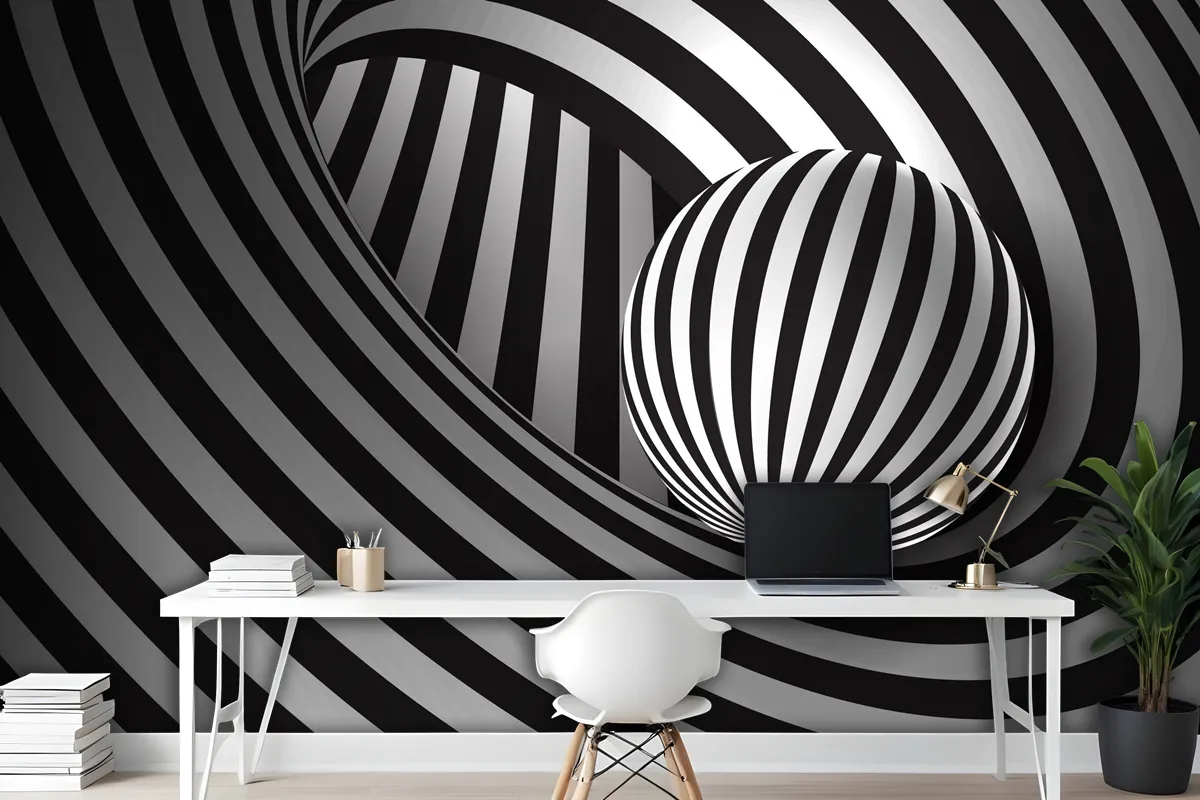 Psychedelic Optical Illusion Background Wallpaper Mural