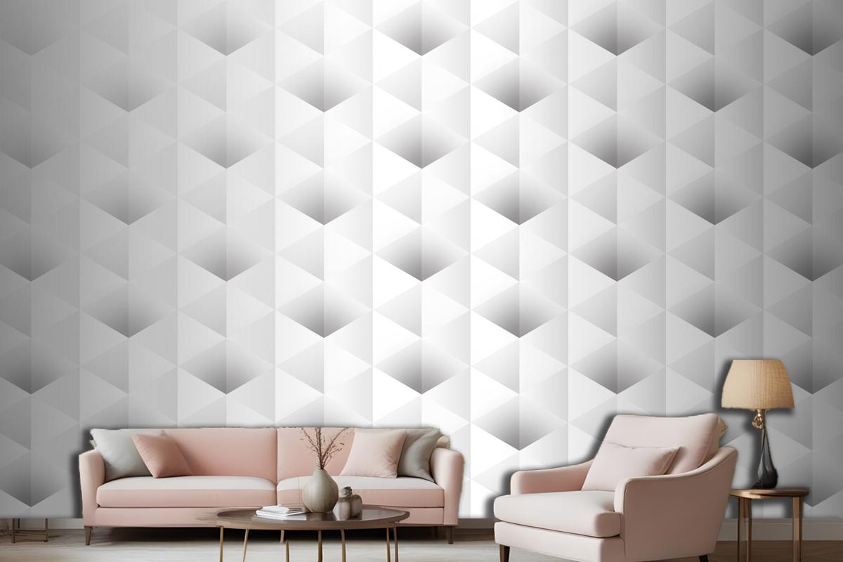 Abstract 3D Paper Style Living Room Wallpaper Mural