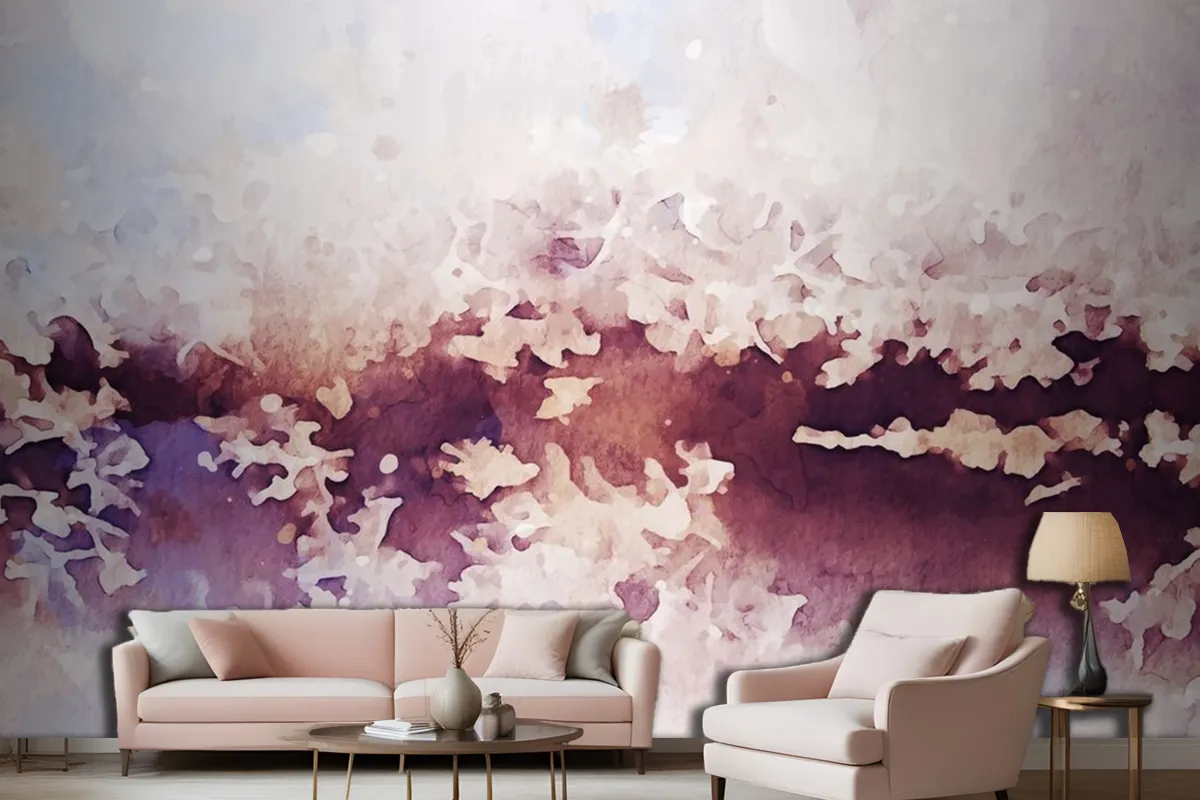 Abstract Texture Of Watercolor Wallpaper Mural