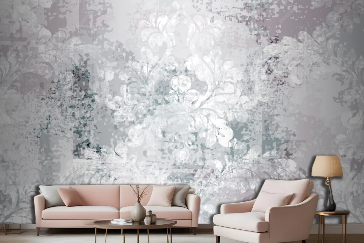 Baroque Texture Pattern Living Room Wallpaper