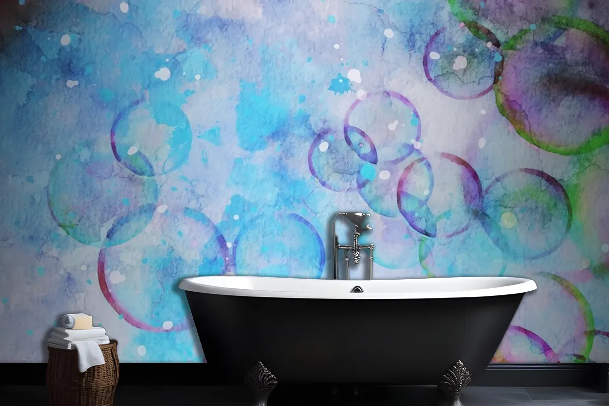 Bubble Watercolor Artwork Wallpaper Mural