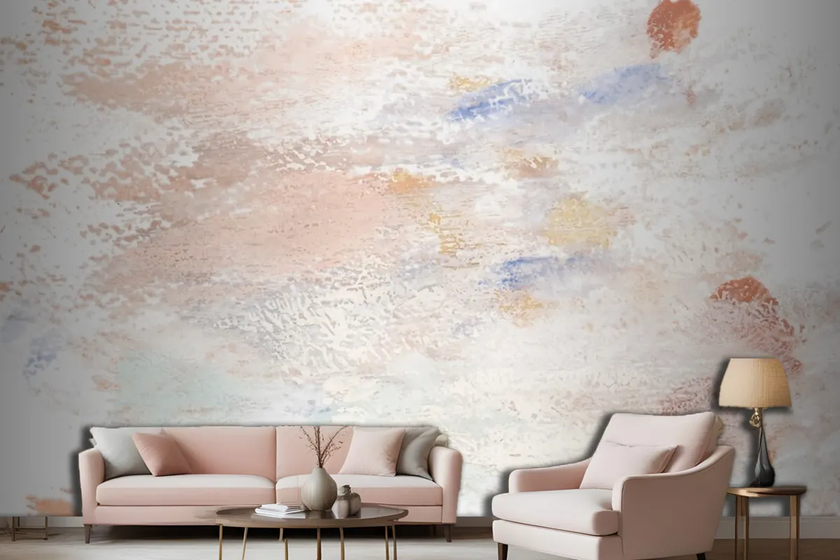 Earth Tone Paint On A Canvas Living Room Wallpaper