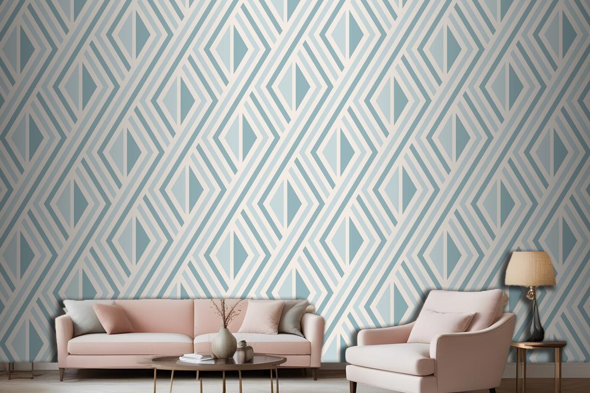 Flat Design Nordic Pattern Living Room Wallpaper Mural