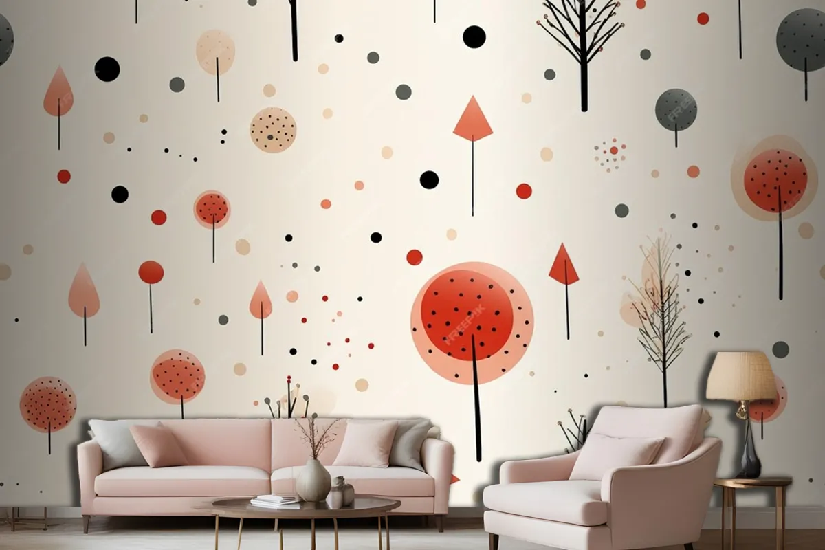 Floral Pattern Design Printing Textile Living Room Wallpaper Mural