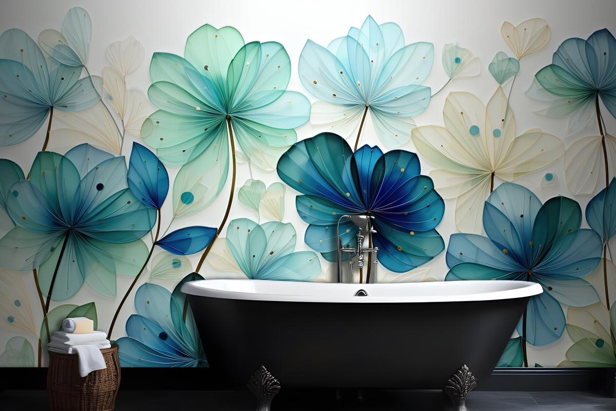 Seamless Floral Pattern Colorful Flower Pattern Watercolor Wallpaper Mural