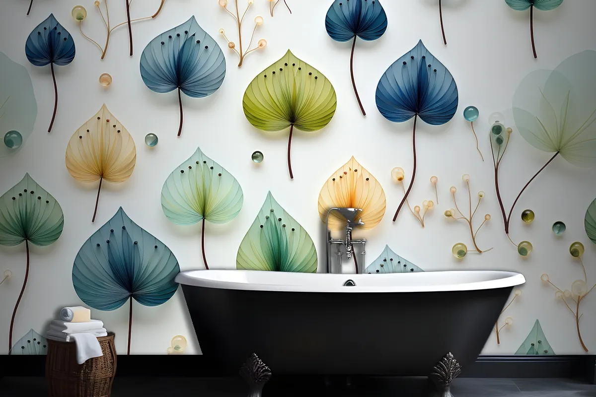 Seamless Floral Pattern Colorful Flower Pattern Bathroom Wallpaper Mural