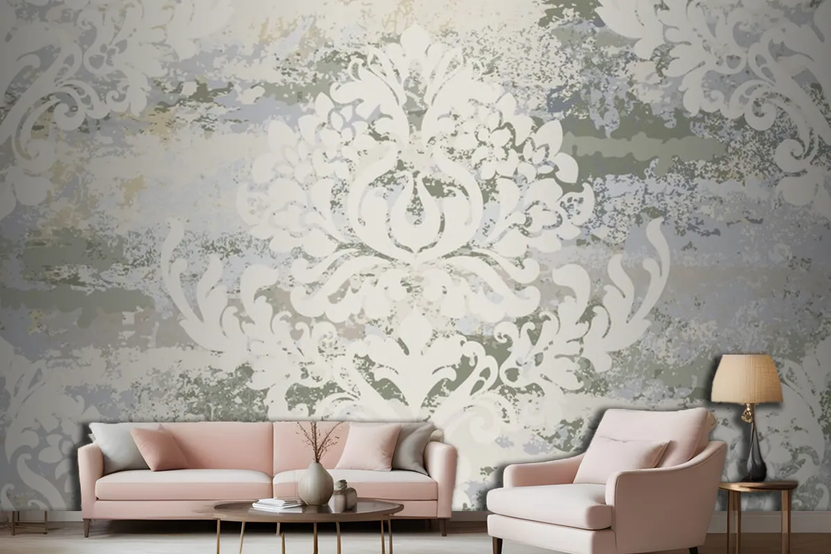 Vintage Ornament Seamless Pattern Living Room Wallpaper