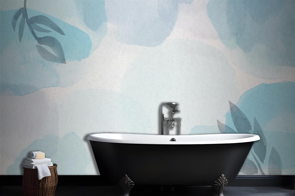 Watercolor Abstract Bathroom Wallpaper Mural