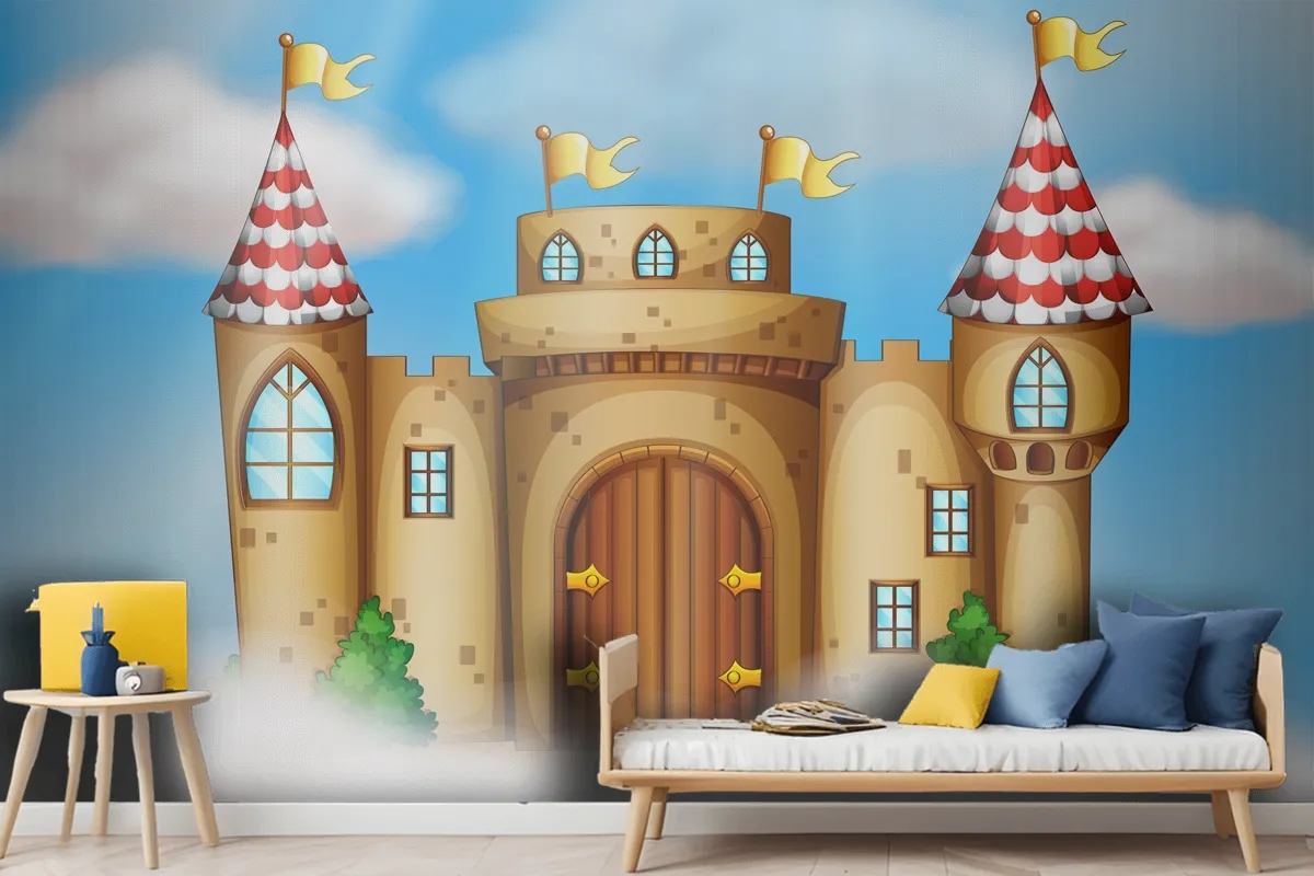 A Fairy Tale Castle On Sky Wallpaper Murals