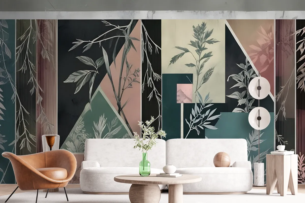 Abstract Floral Art Wallpaper Mural