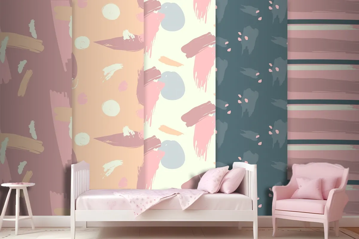 Abstract Pattern Collection Draw Wallpaper Mural