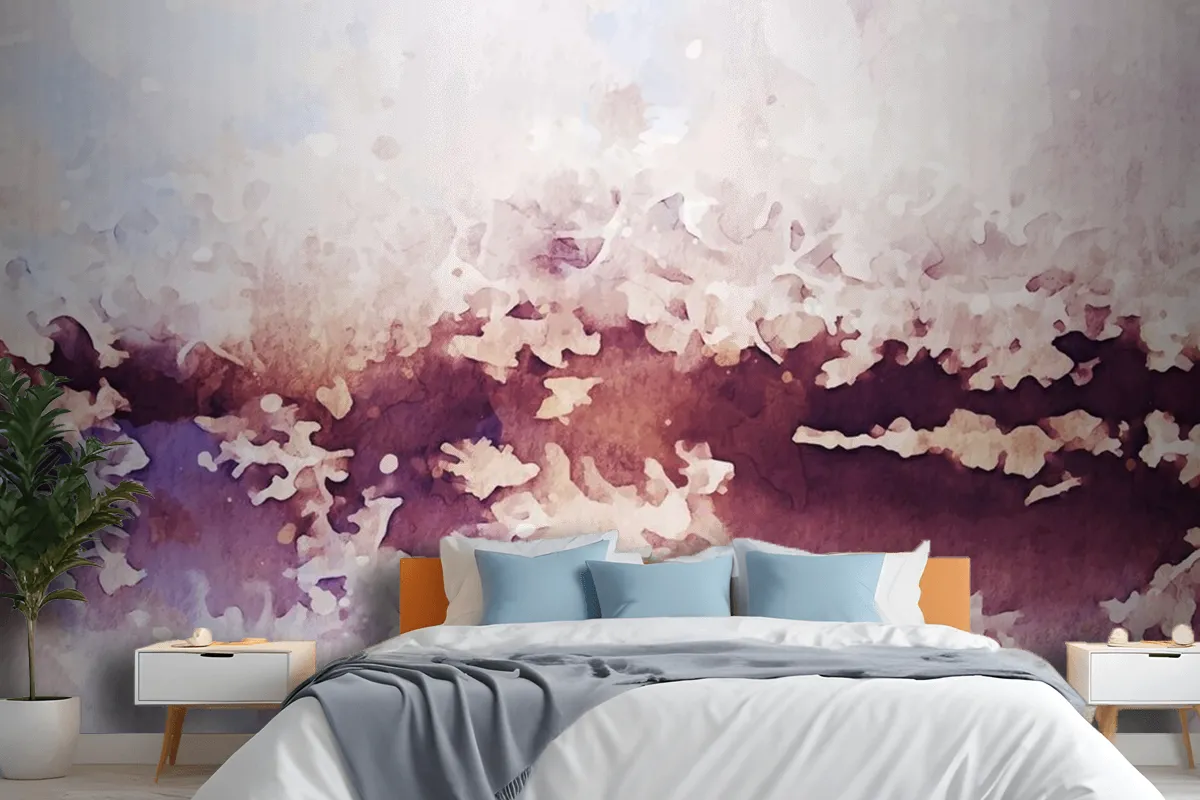 Abstract Texture Of Watercolor Wallpaper Mural