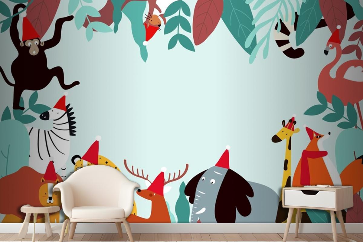 Animals Theme Template Wallpaper Mural