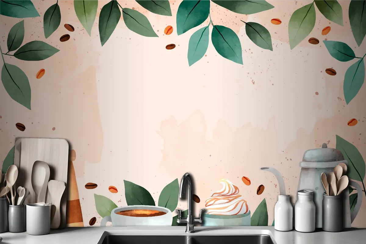 Background For International Coffee Day Celebration Wallpaper Mural