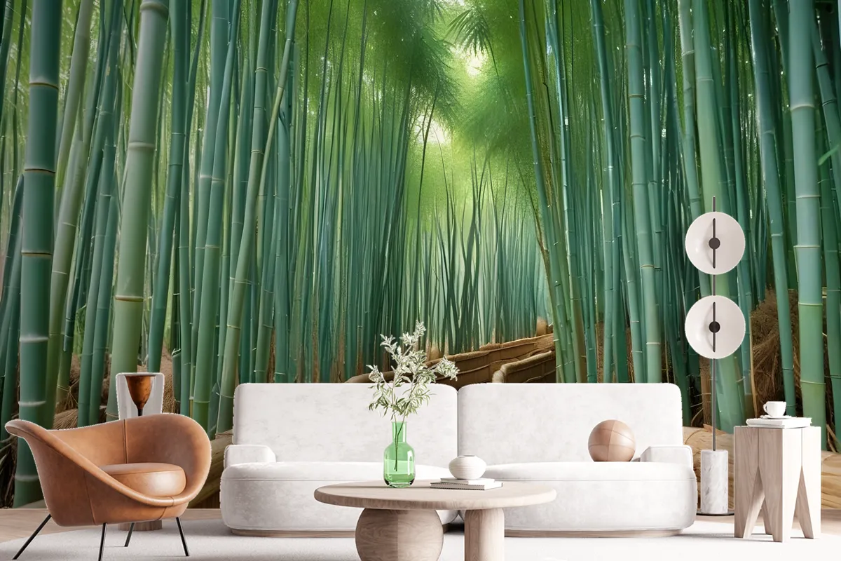 Bamboo Forest Oasis Wallpaper Mural