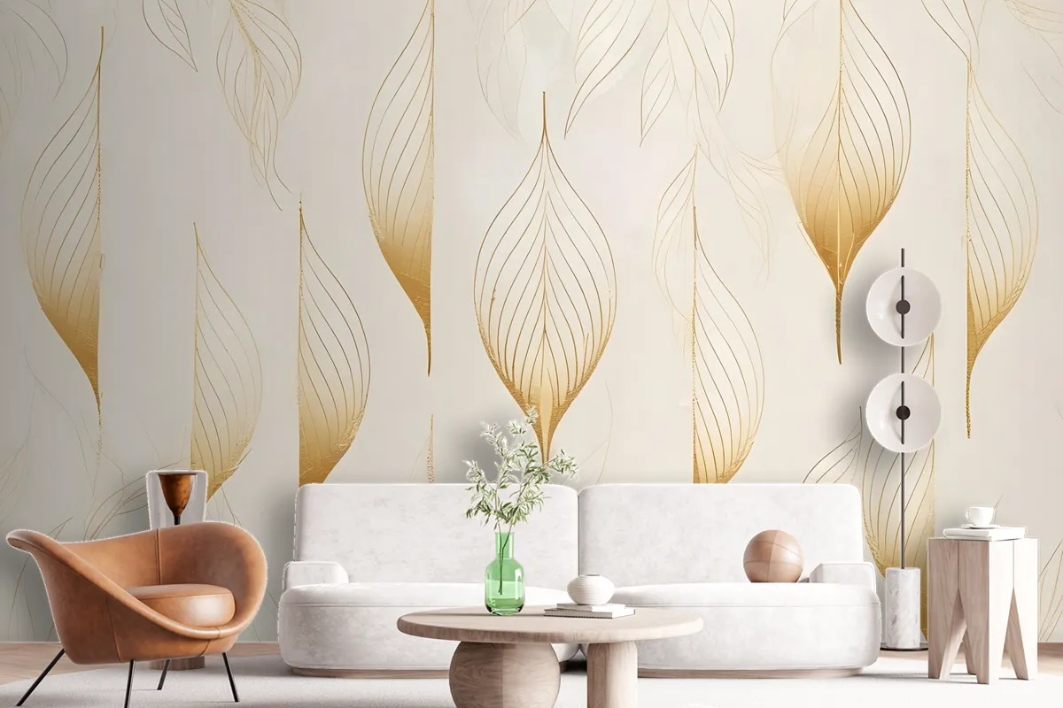 Boho Geometric Art Lines Wallpaper Mural