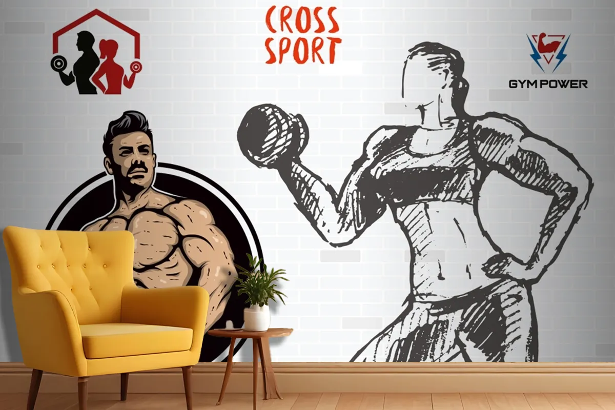 Çapraz Spor Gym Fitness Duvar Kağıdı