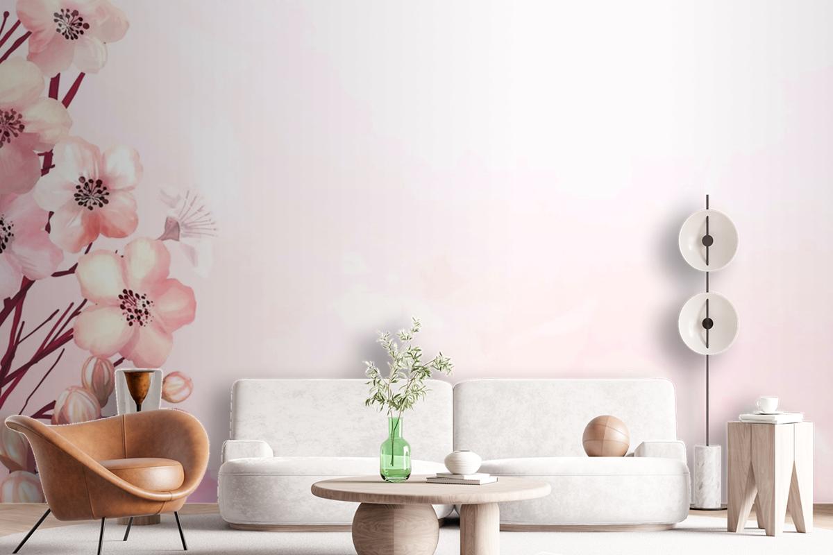 Cherry Blossom Frame Wallpaper Mural