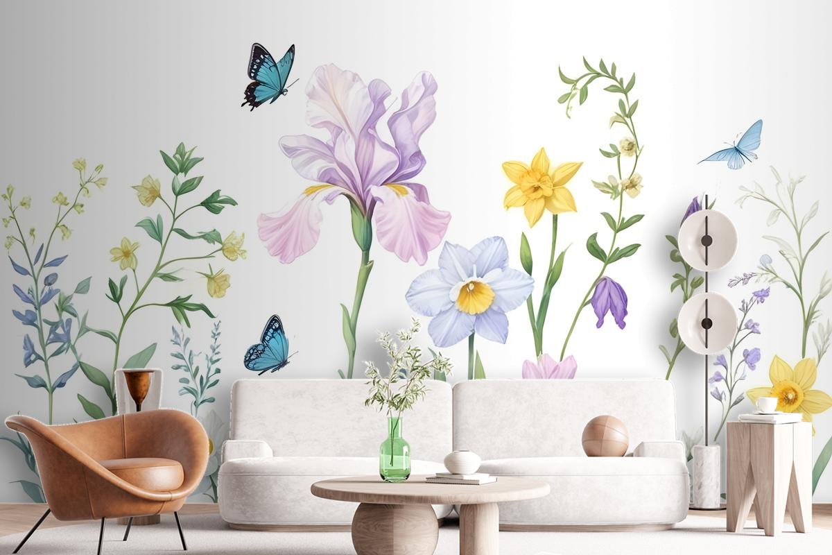 Colorful Flower Garden Wallpaper Mural