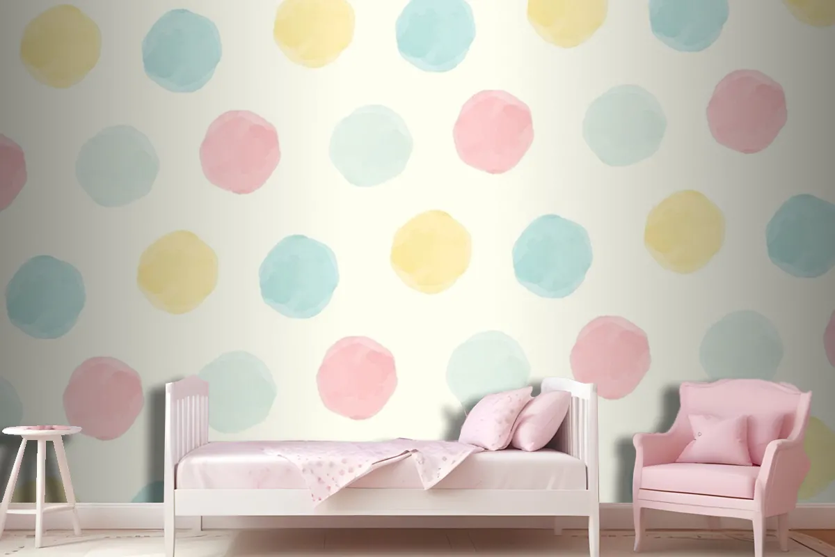 Colorful Geometric Seamless Pattern Background Design Girl Wallpaper Mural