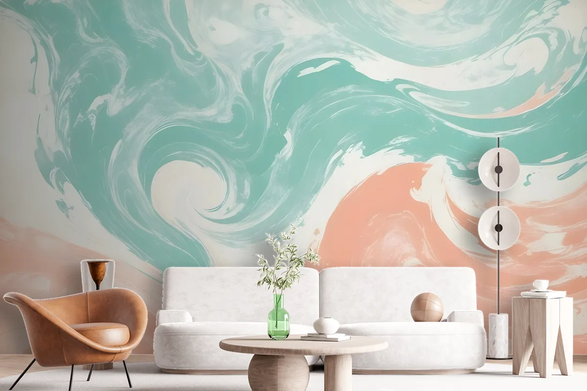 Colorful Soft Brush Painting Wallpaper Mural