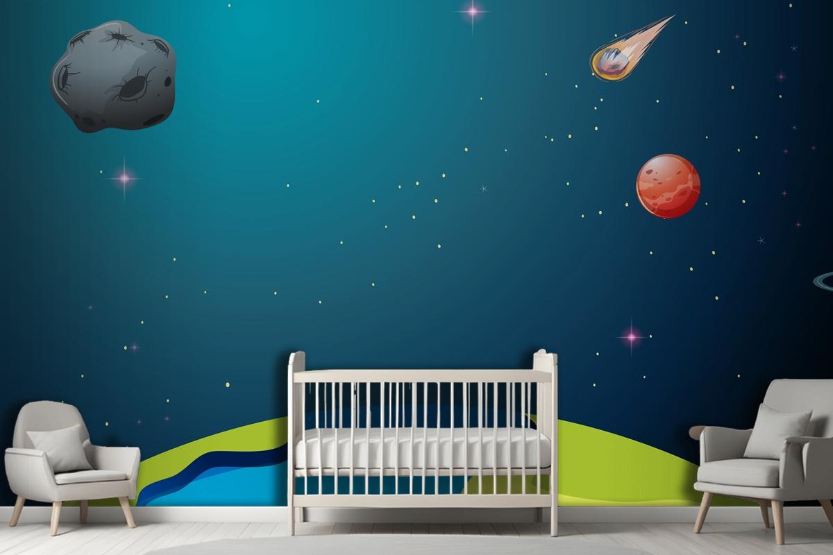 Earth And Planets Scenes Wallpaper Mural