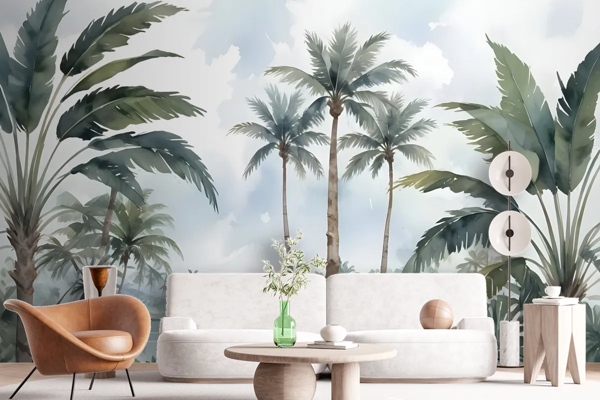 Exotic Forest On Seaside Wallpaper Mural